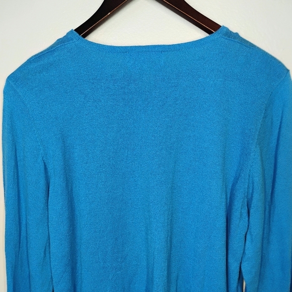 Vintage Pendleton Blue Floral Spring Sweater Crewneck Size Medium - Picture 5 of 12